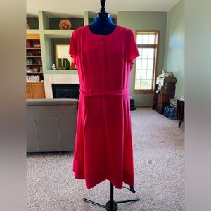 Talbots fuchsia crepe dress